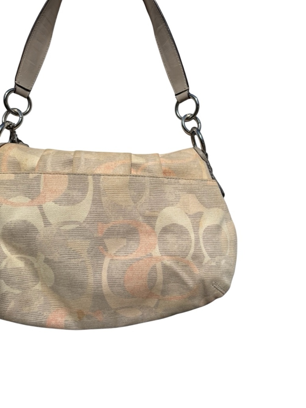 Coach Vintage RARE Y2K Soho Optic Grey & Pink Shoulder Flap Bag F19238 - Picture 6 of 10